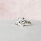 Two Claw Prong Moissanite Ring