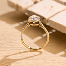 1 Carat Oval Moissanite Ring