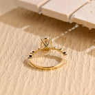 1 Carat Oval Moissanite Engagement Ring