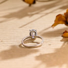 1 Carat Oval Moissanite Ring