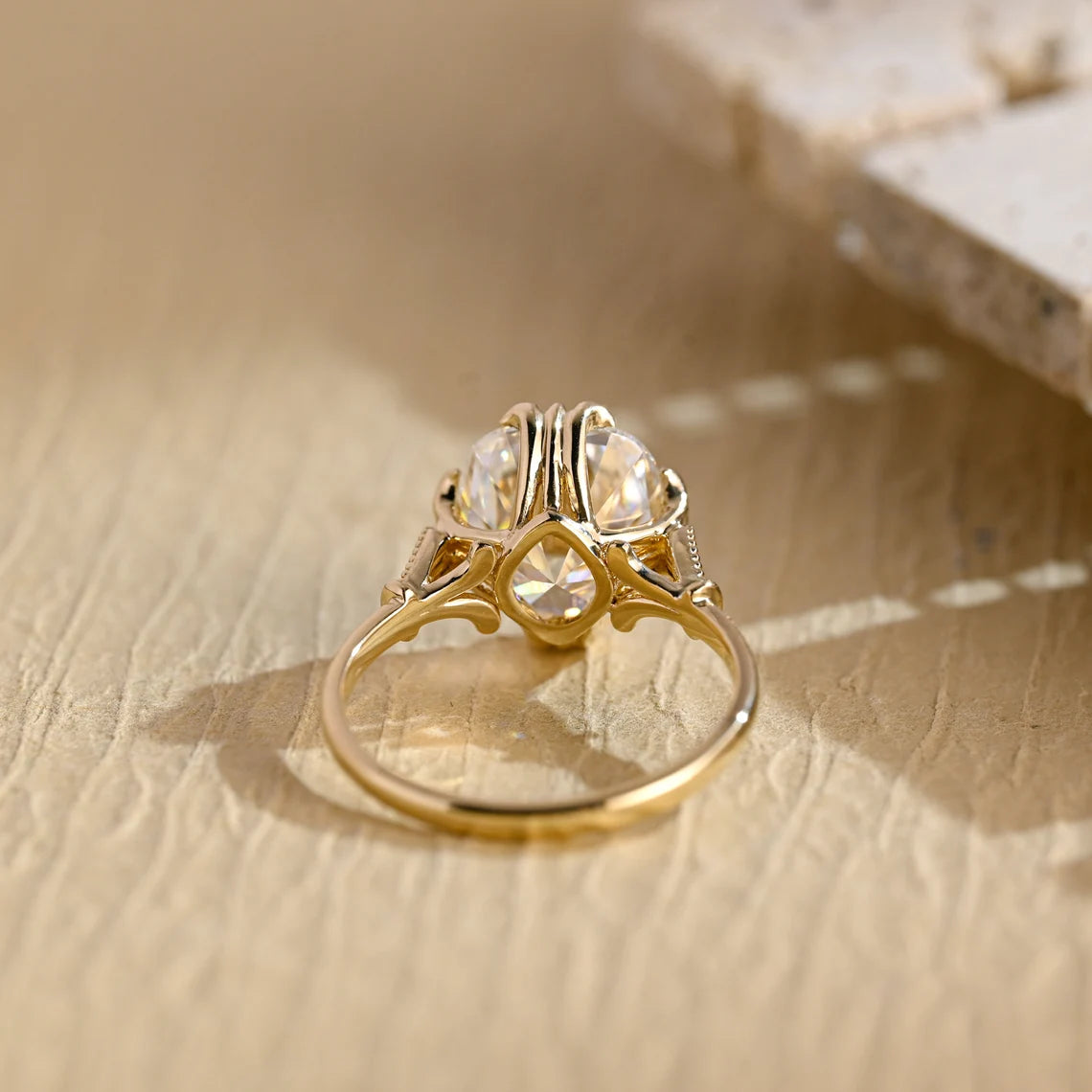 1 Carat Oval Moissanite Ring