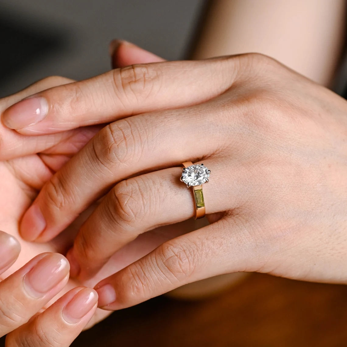Oval Solitaire Ring