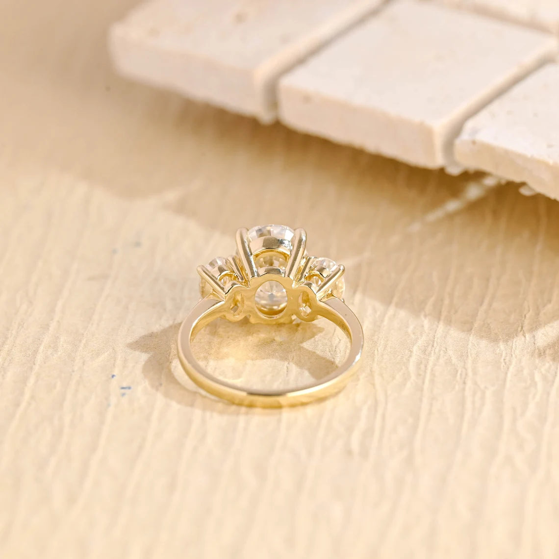 1 Carat Oval Moissanite Ring