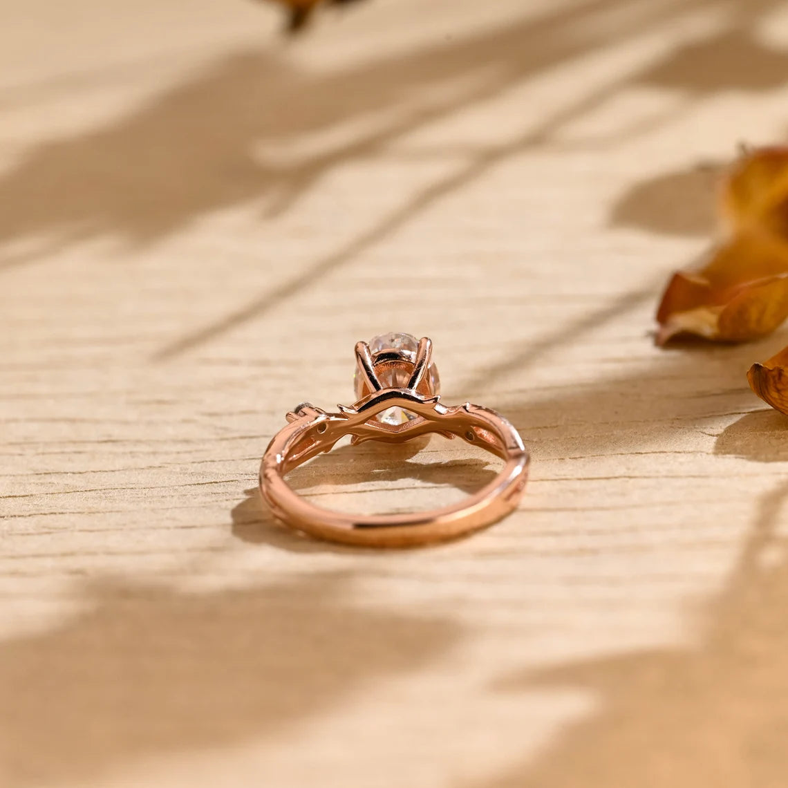 1 Carat Oval Moissanite Ring
