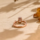 1 Carat Oval Moissanite Ring