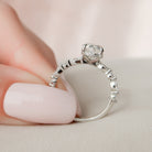 Hidden Halo Engagement Ring