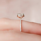 Pave Band Engagement Ring