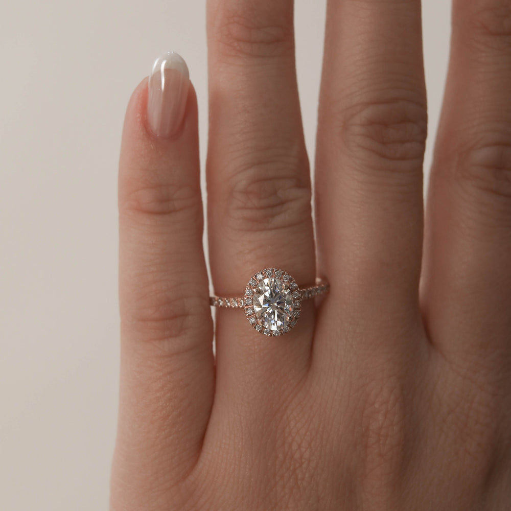 Halo Moissanite Ring