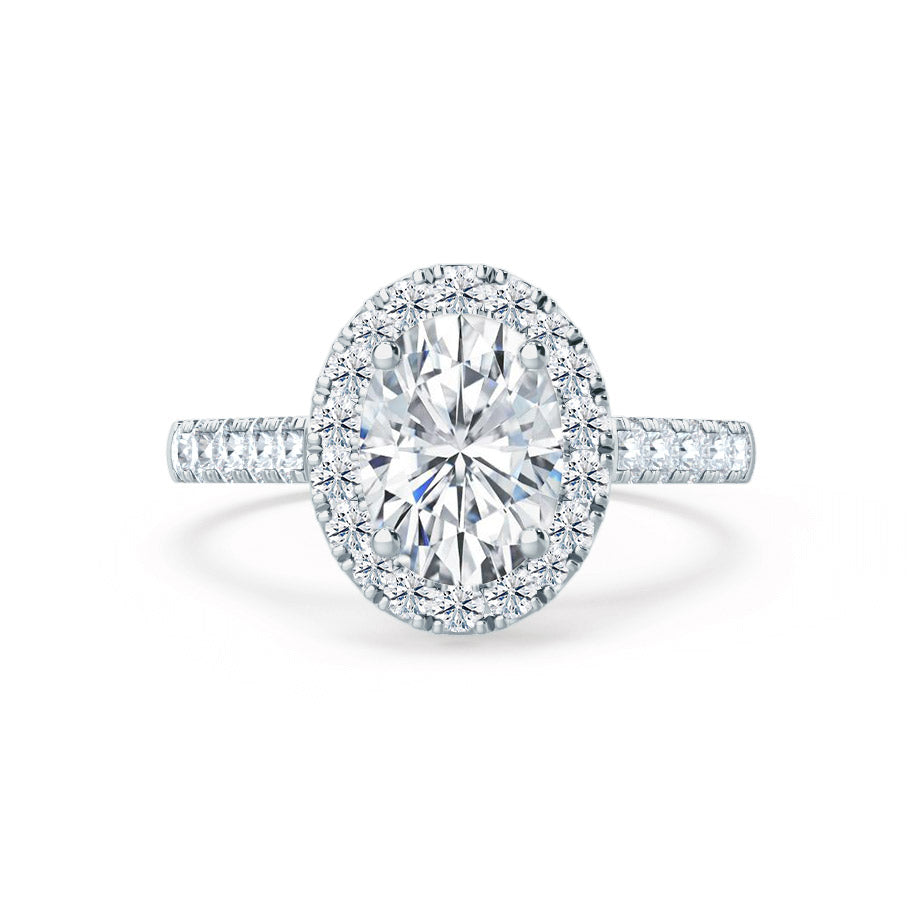 Oval Halo Engagement Ring