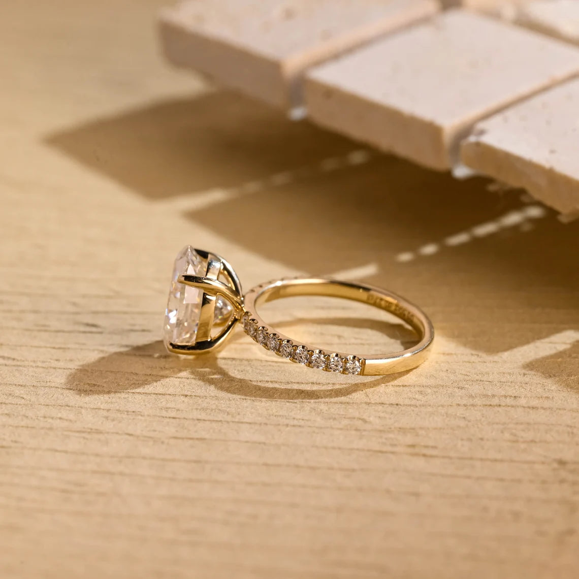 1 Carat Oval Moissanite Ring