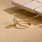 1 Carat Oval Moissanite Ring