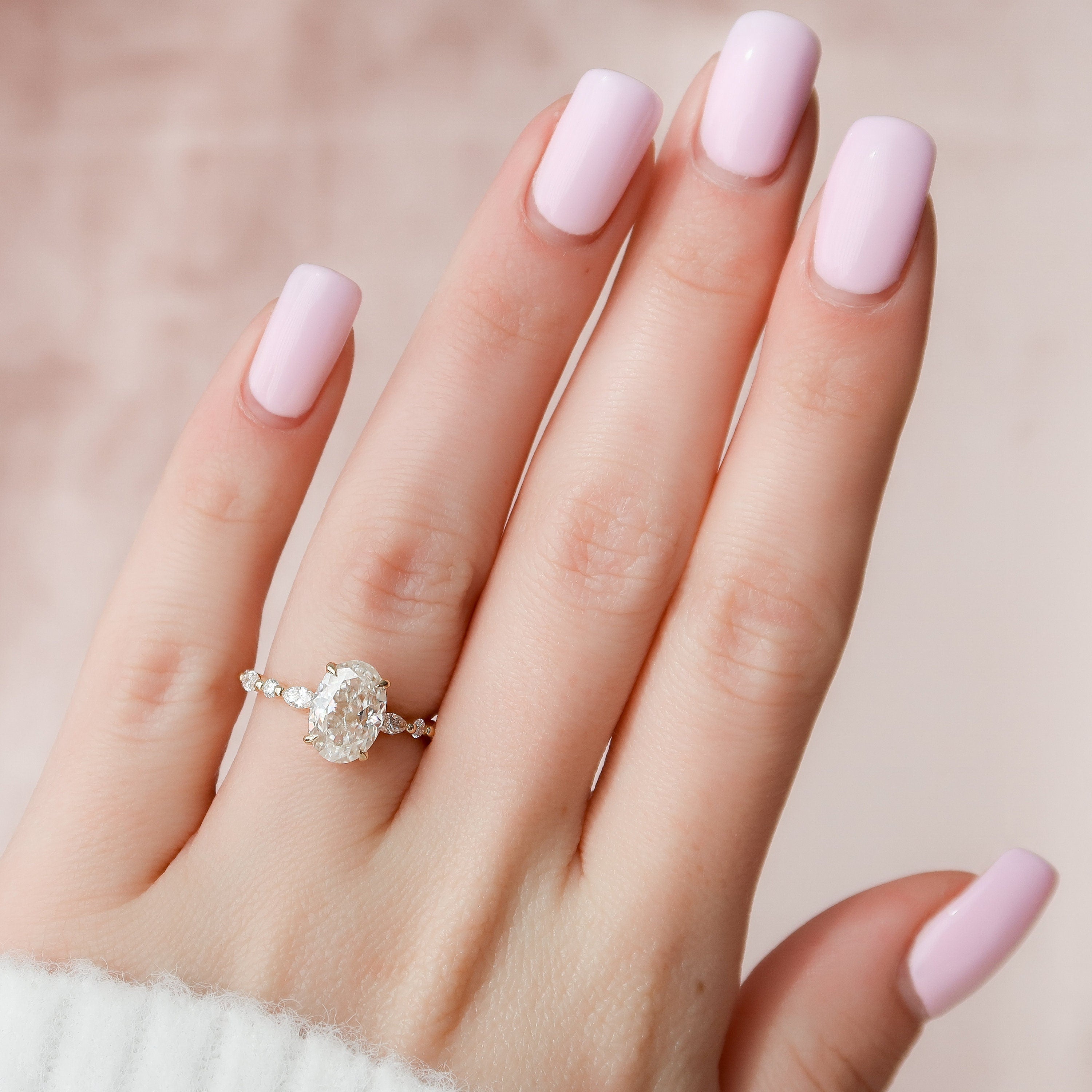 Hidden Halo Moissanite Ring
