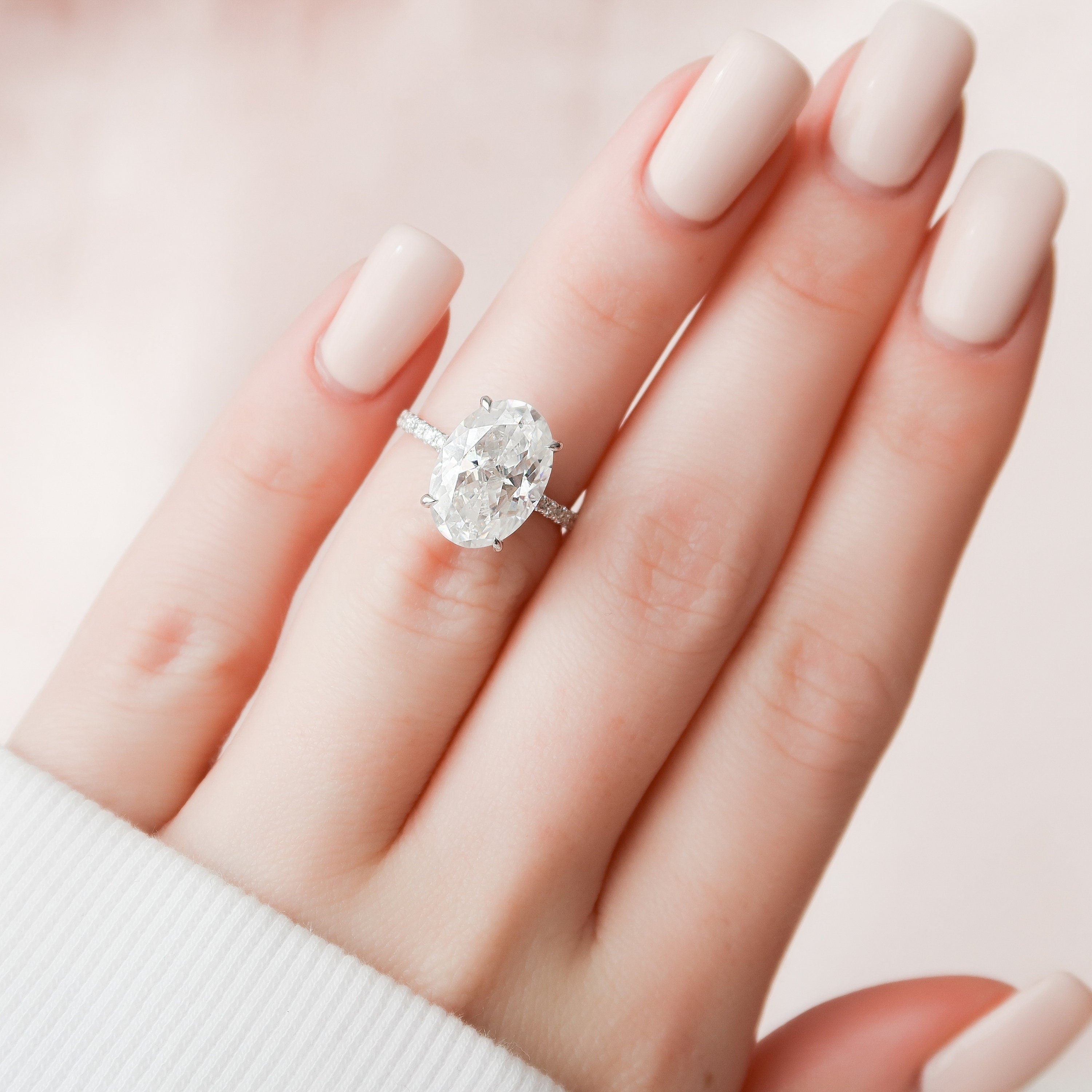 Hidden Halo Moissanite Ring