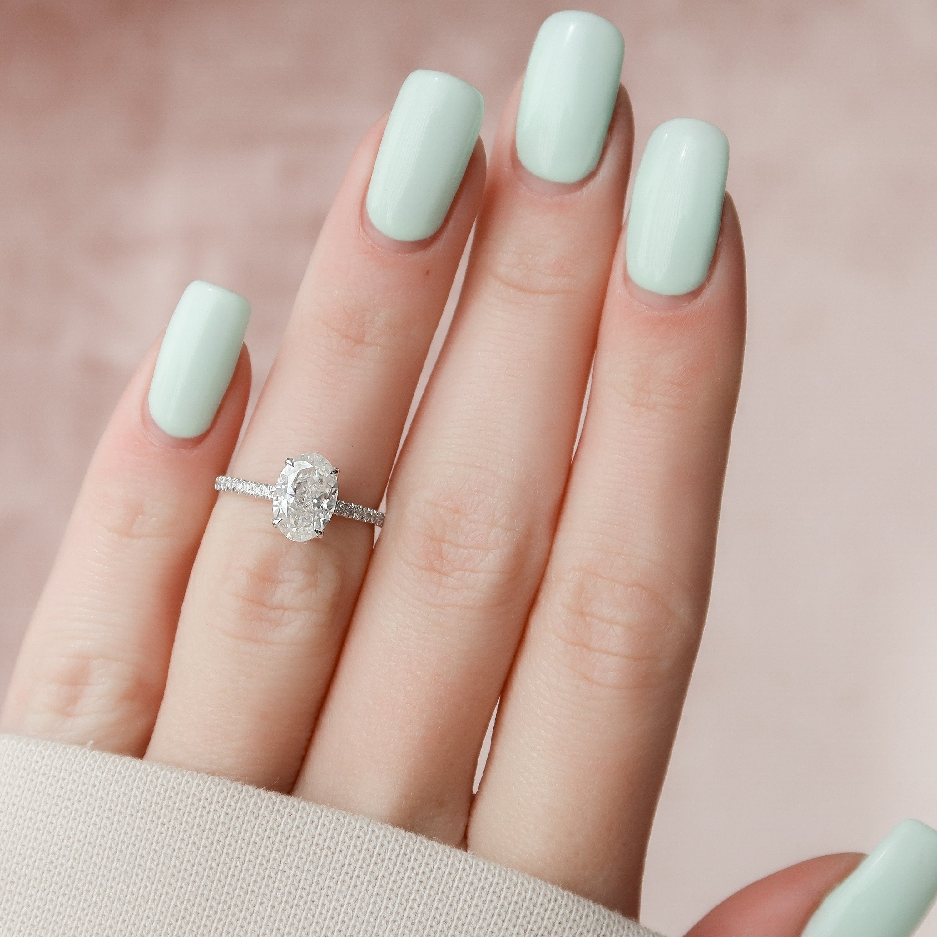 Hidden Halo Moissanite Ring