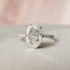 Oval Cut Moissanite Engagement Ring