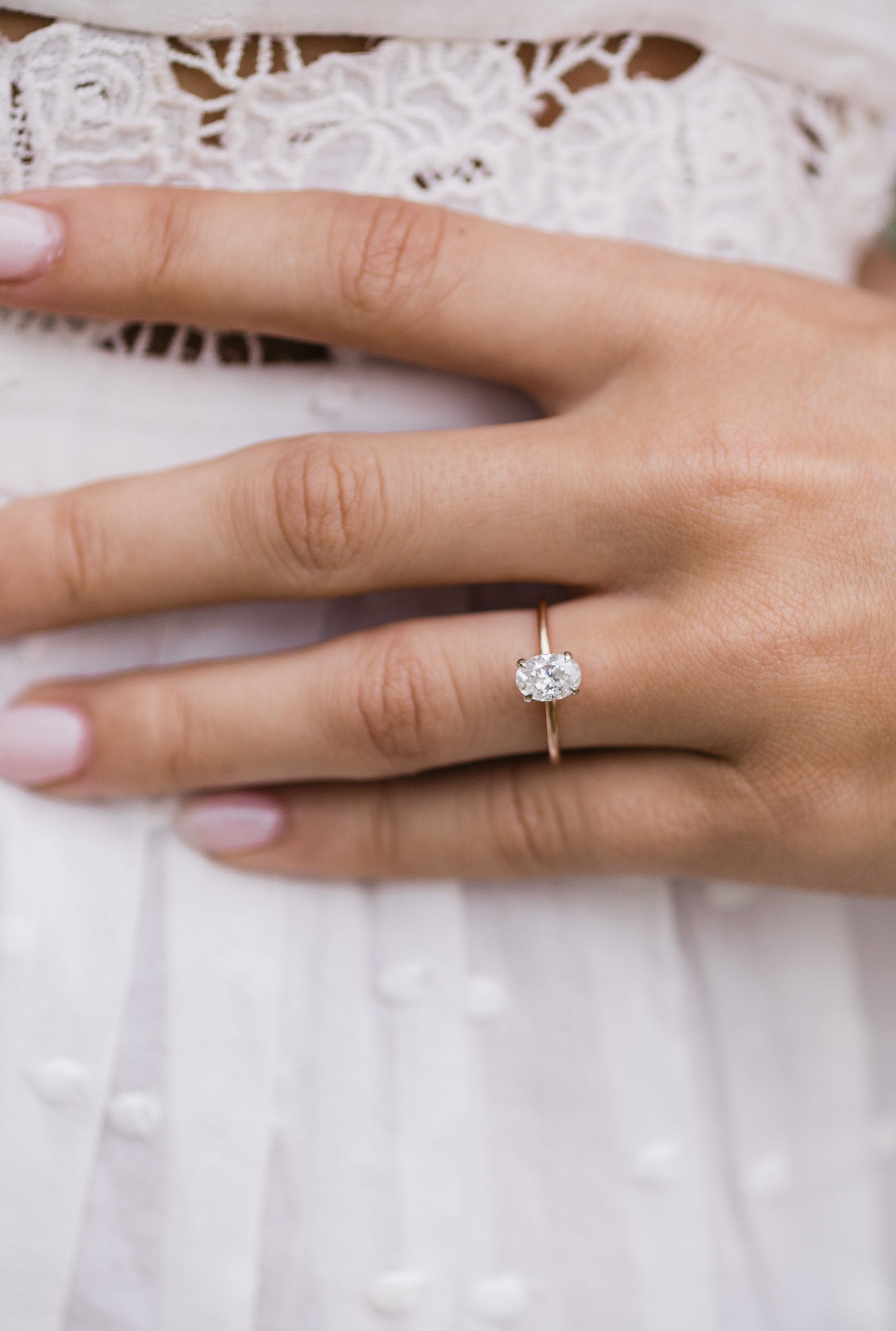 Solitaire Moissanite Ring