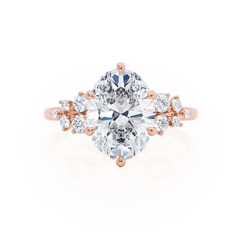 Oval Cut Moissanite Engagement Ring