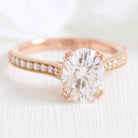 Oval Cut Moissanite Engagement Ring