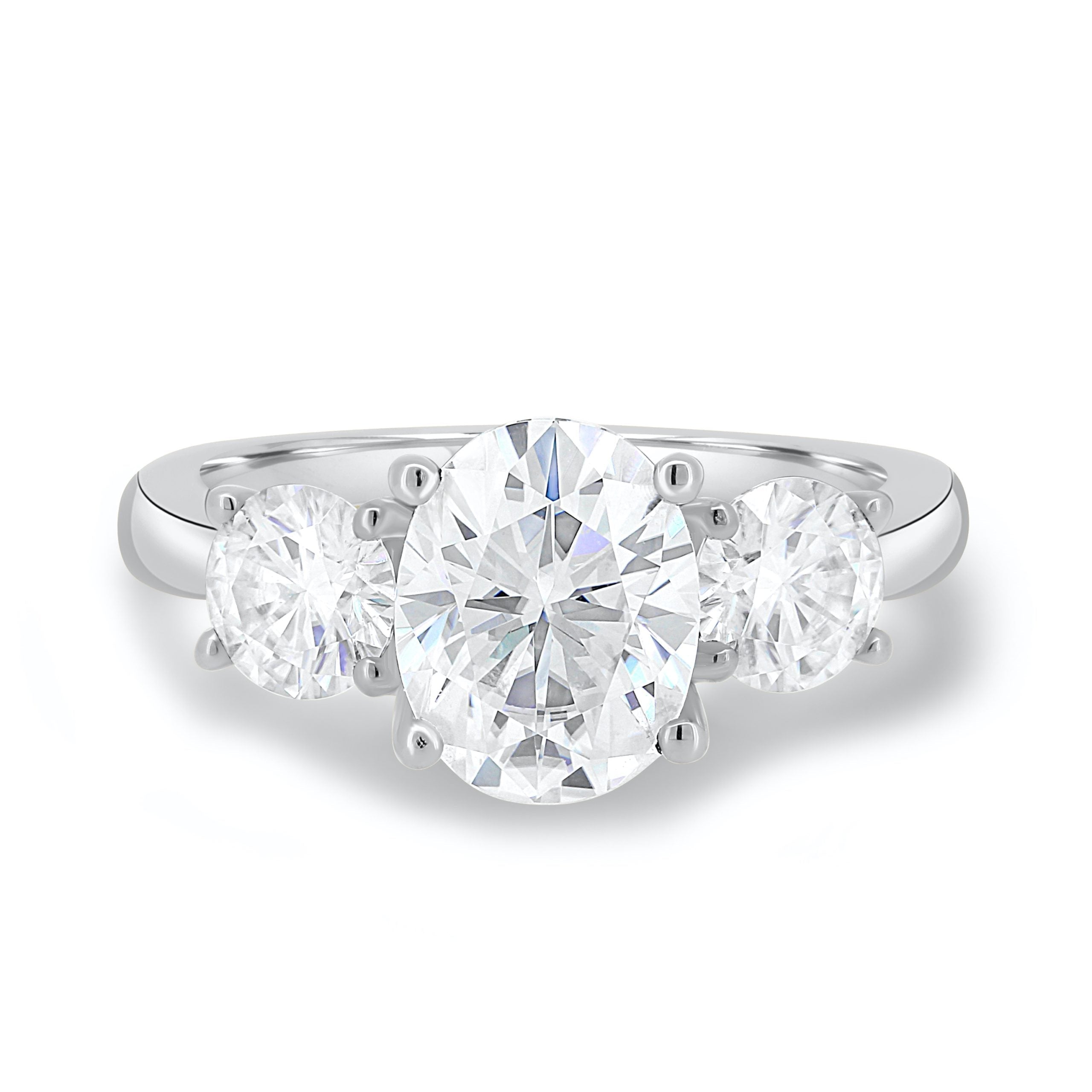 Oval Side Stone Ring