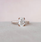 Pave Band Engagement Ring