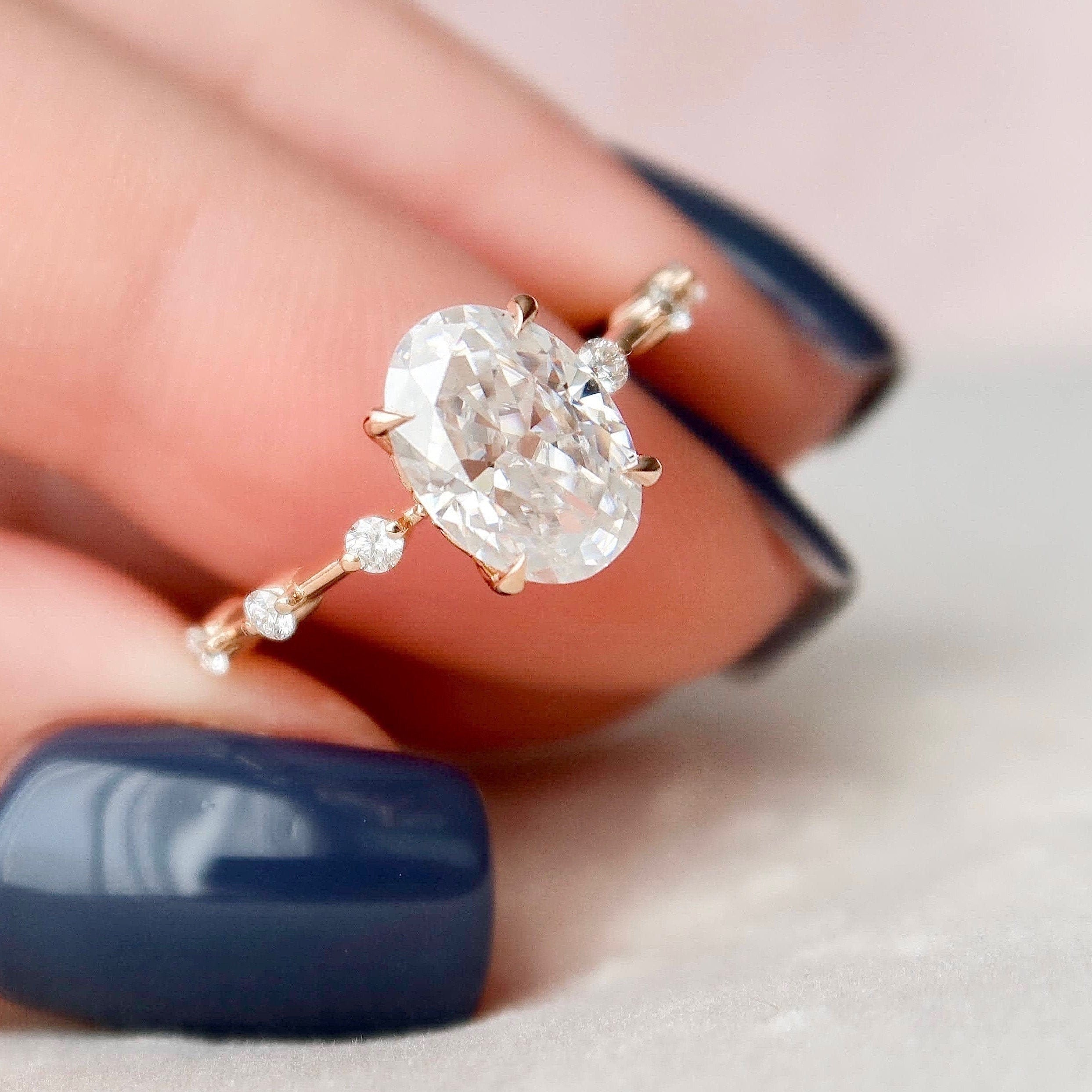 Four Prong Moissanite Ring