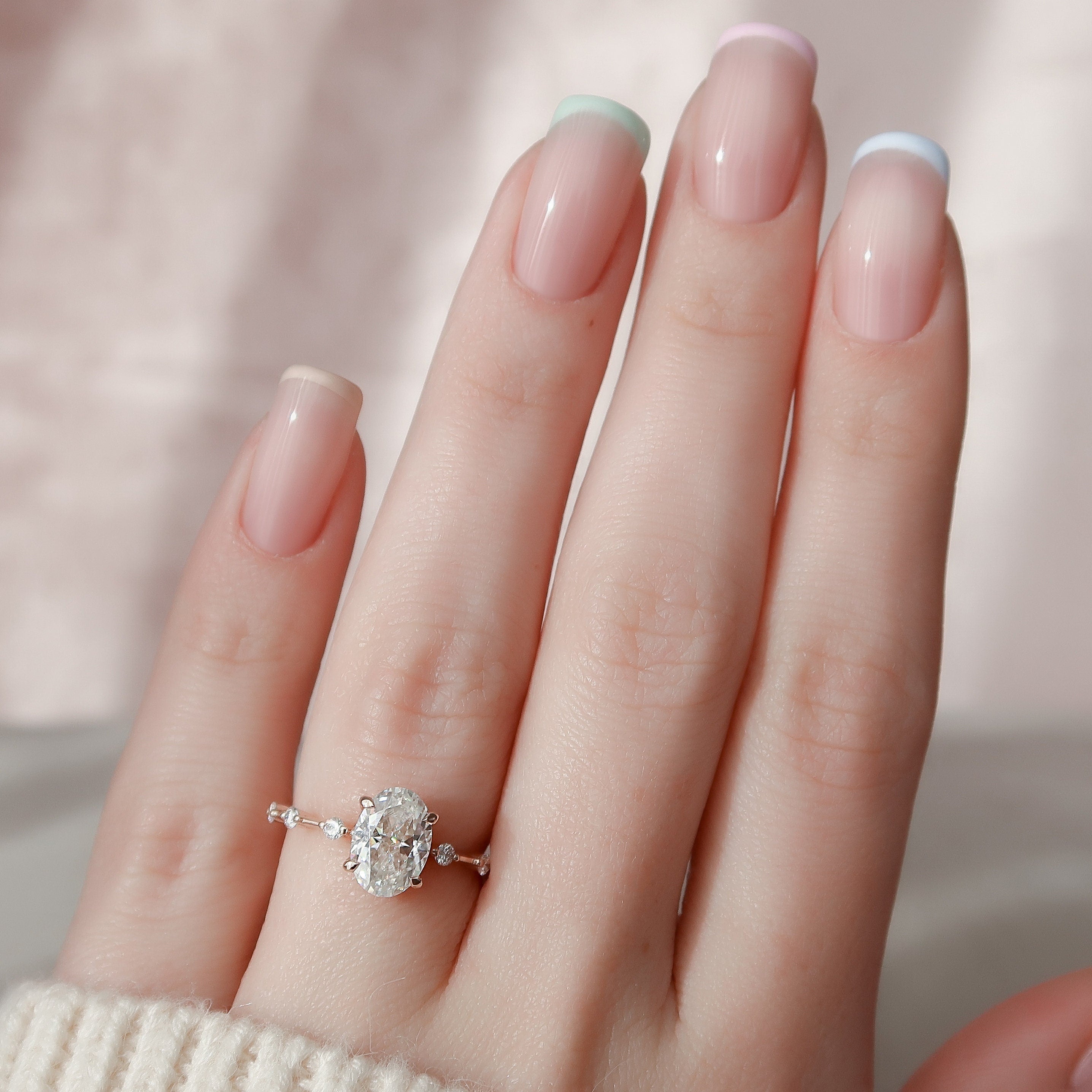 Petite Pave Moissanite Ring