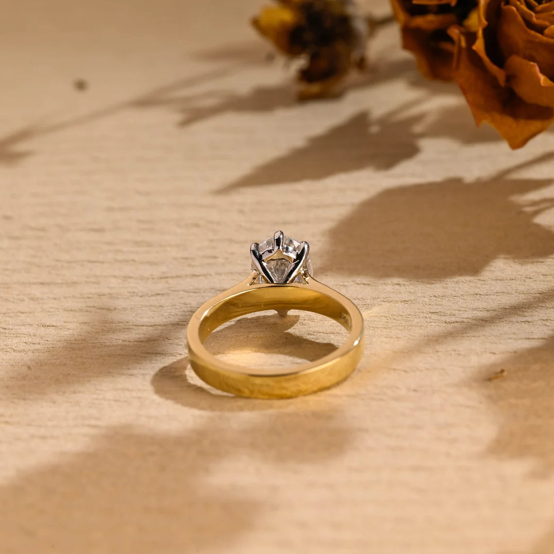 Cigar Band Engagement Ring