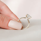 Oval Solitaire Moissanite Ring