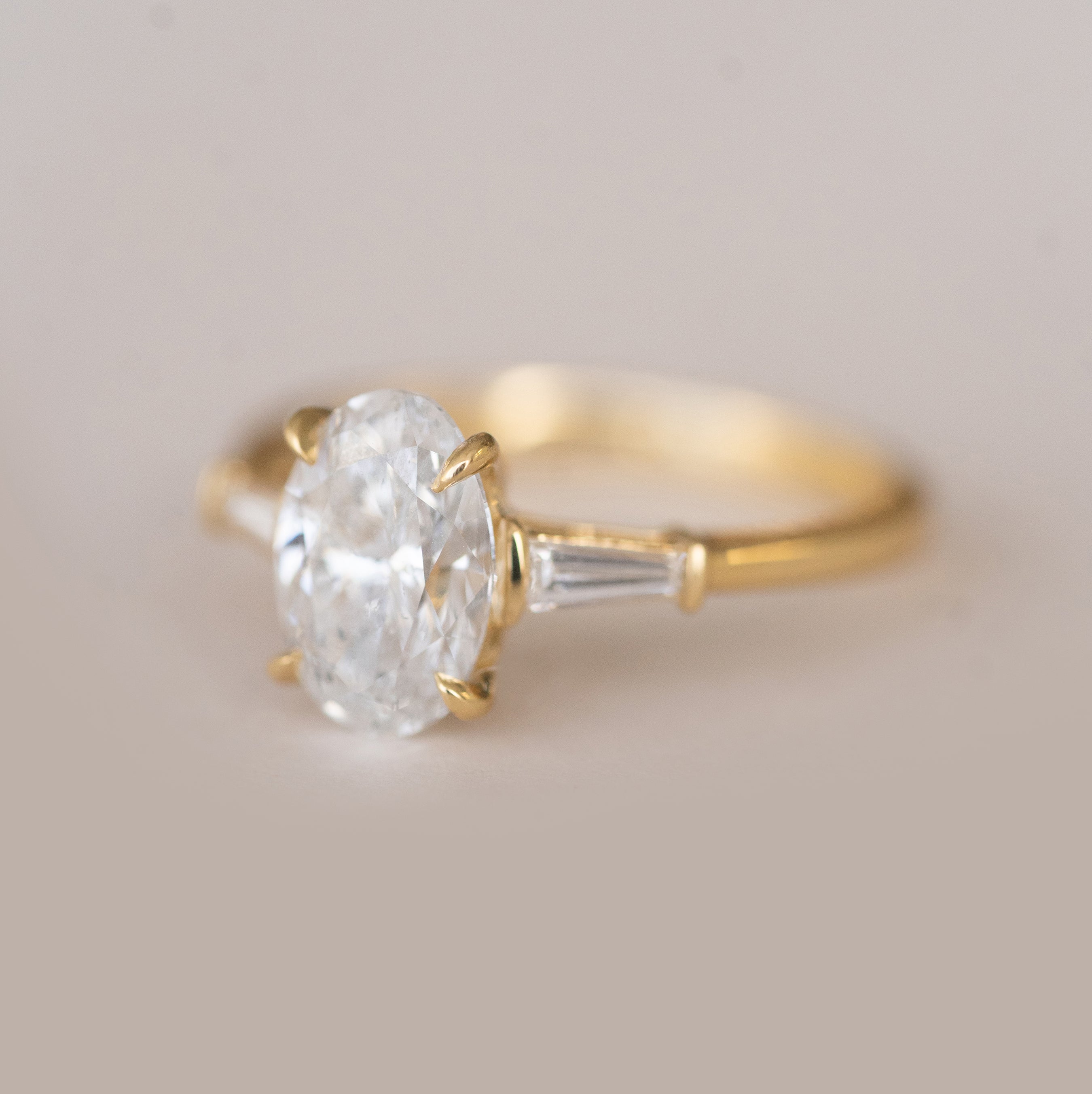Three Stone Moissanite Ring