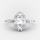 Oval Cut Moissanite Engagement Ring