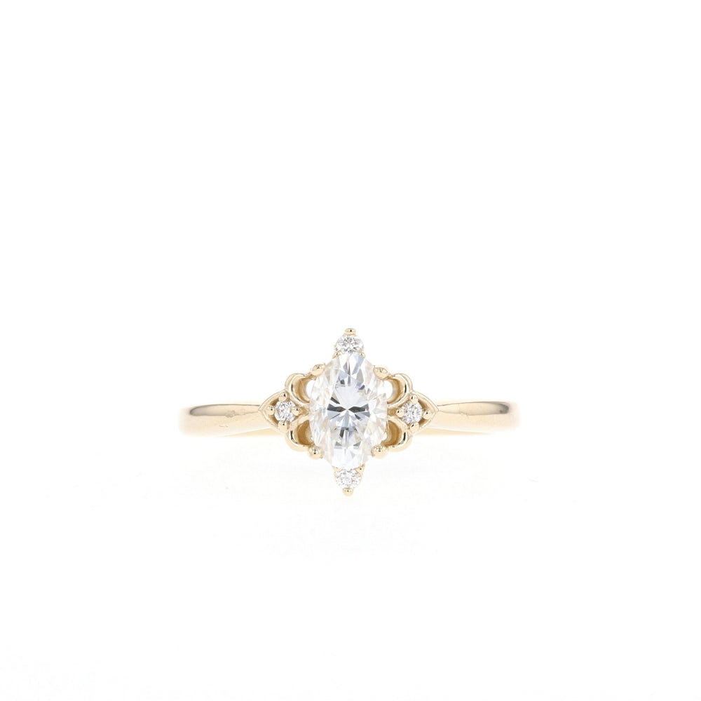 Oval Diamond Alternative Ring