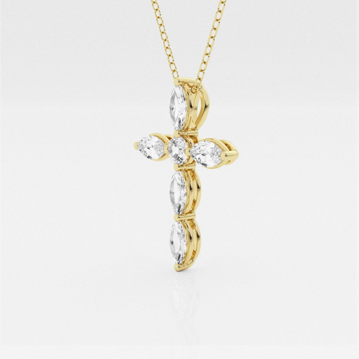 1-0-tcw-round-marquise-moissanite-diamond-cross-necklace-3