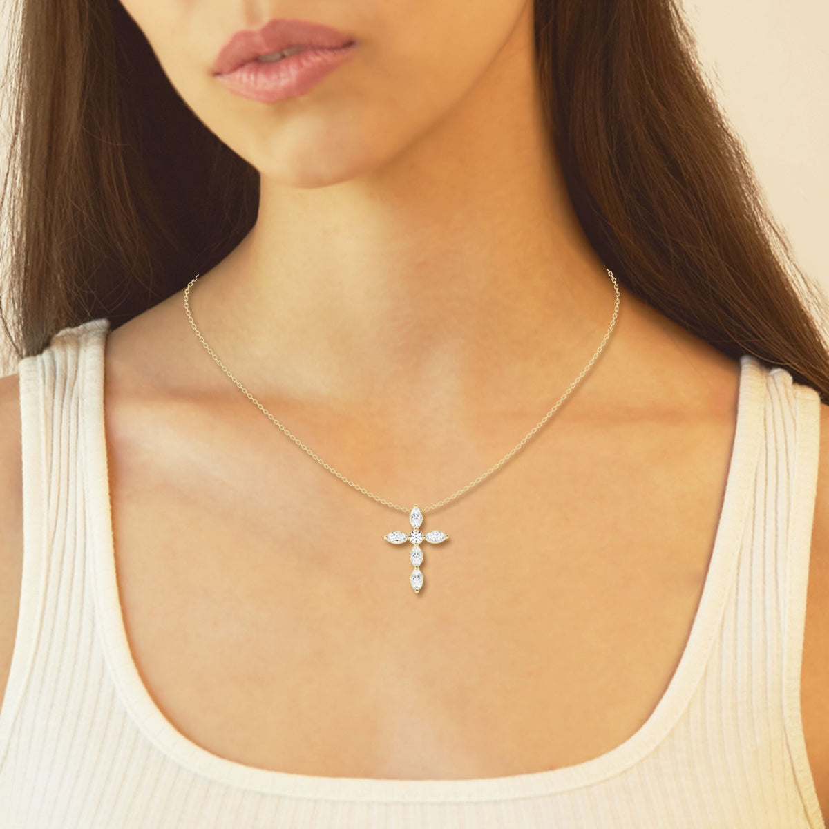 1-0-tcw-round-marquise-moissanite-diamond-cross-necklace-2