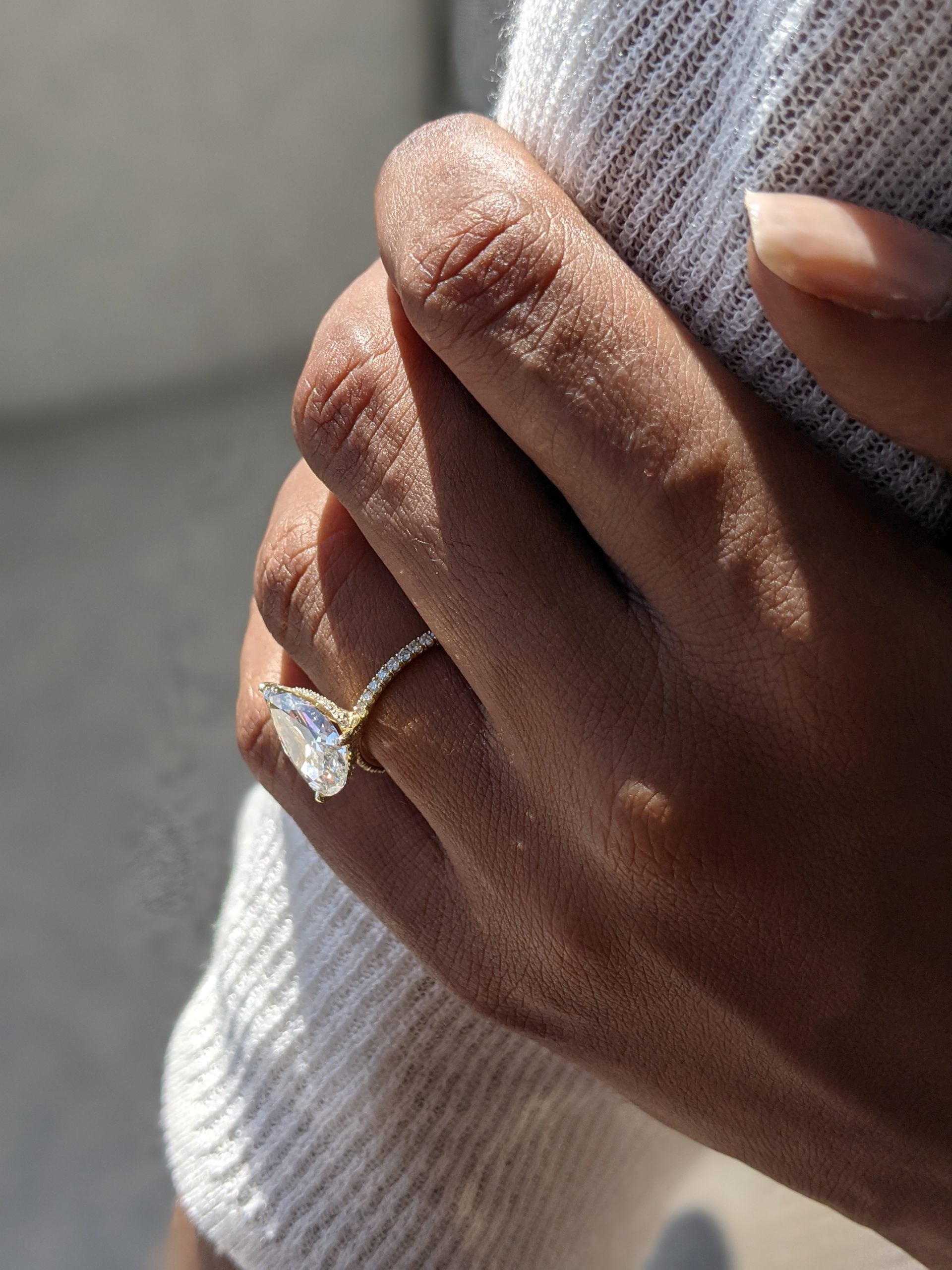 Moissanite bridal band set for brides