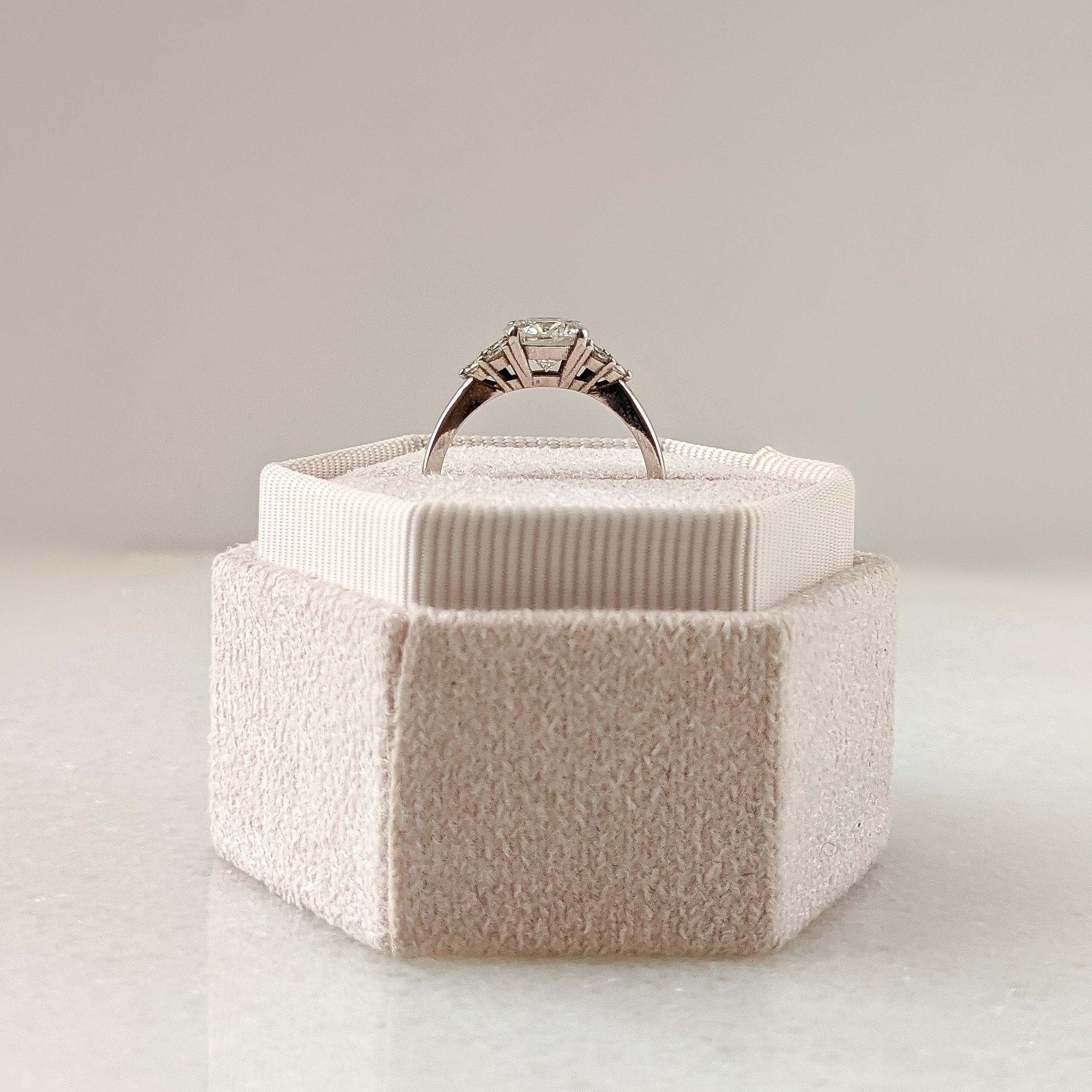 1.15CT Round Cluster Moissanite Diamond Solitaire Engagement Ring In Solid Gold