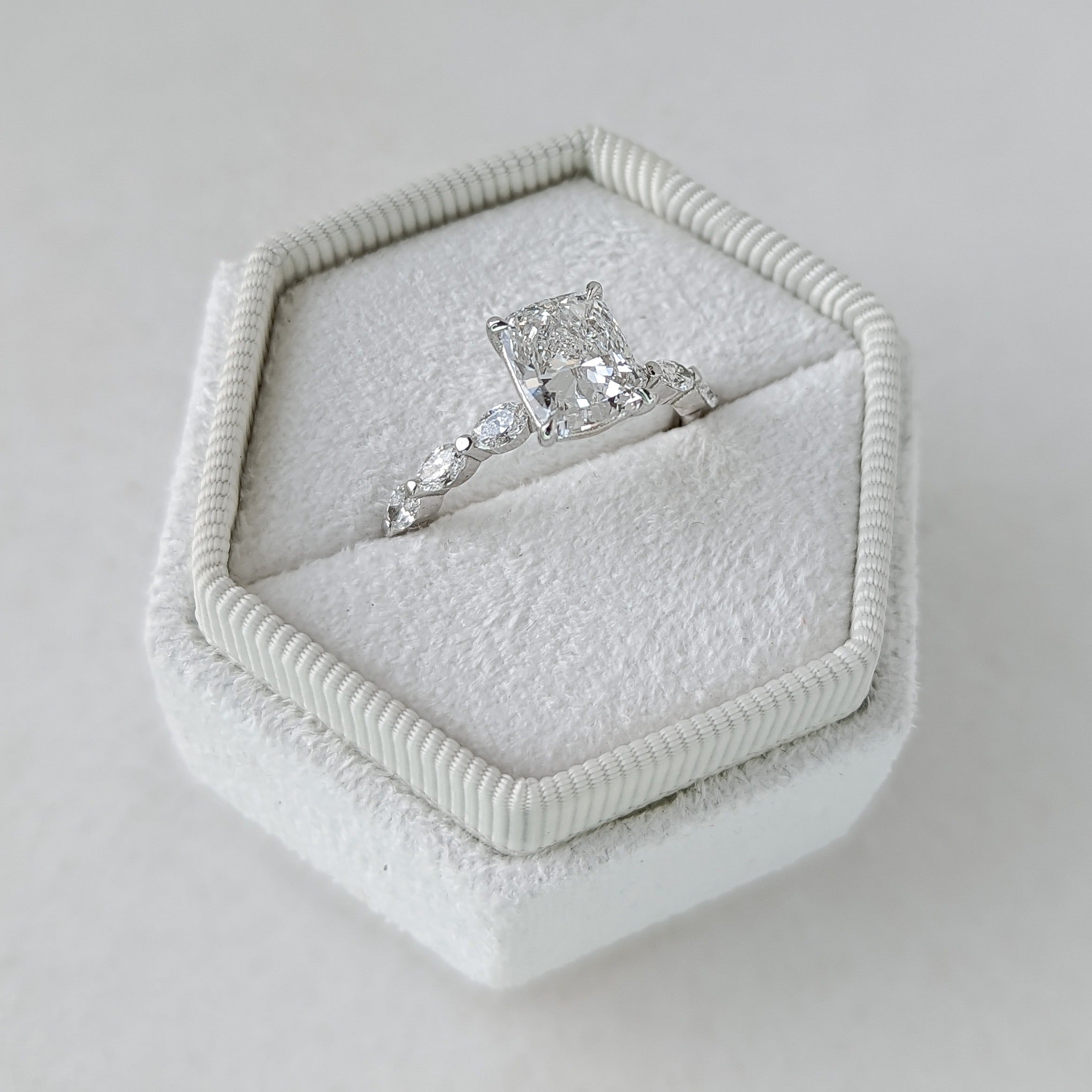 Moissanite engagement ring set