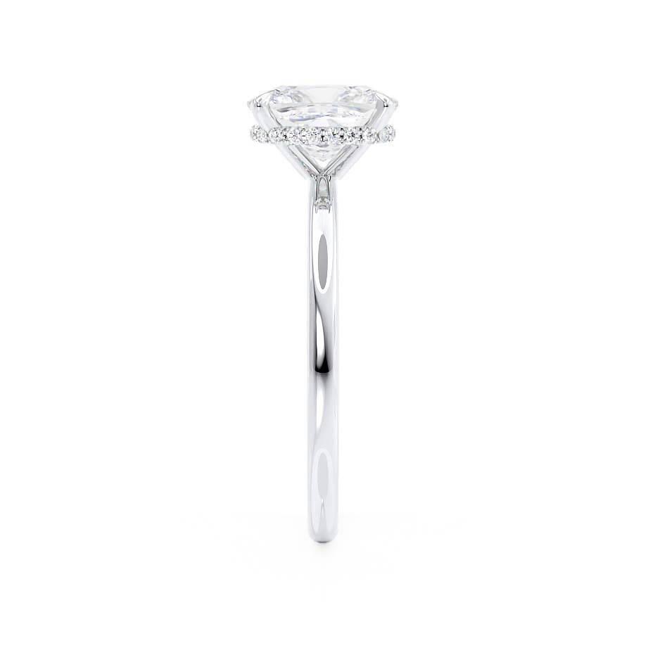 Cushion Cut Moissanite Ring