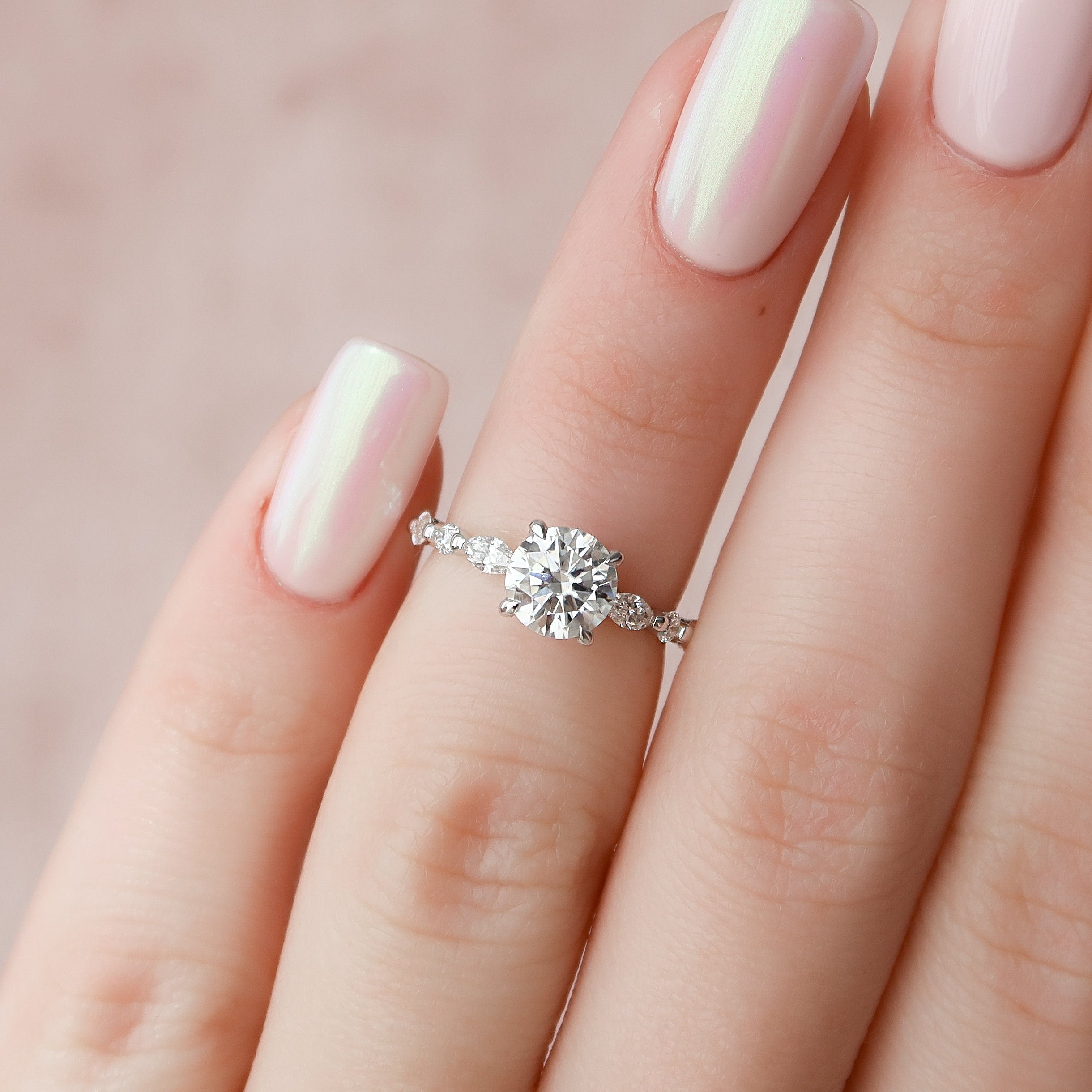 Moissanite Diamond Ring