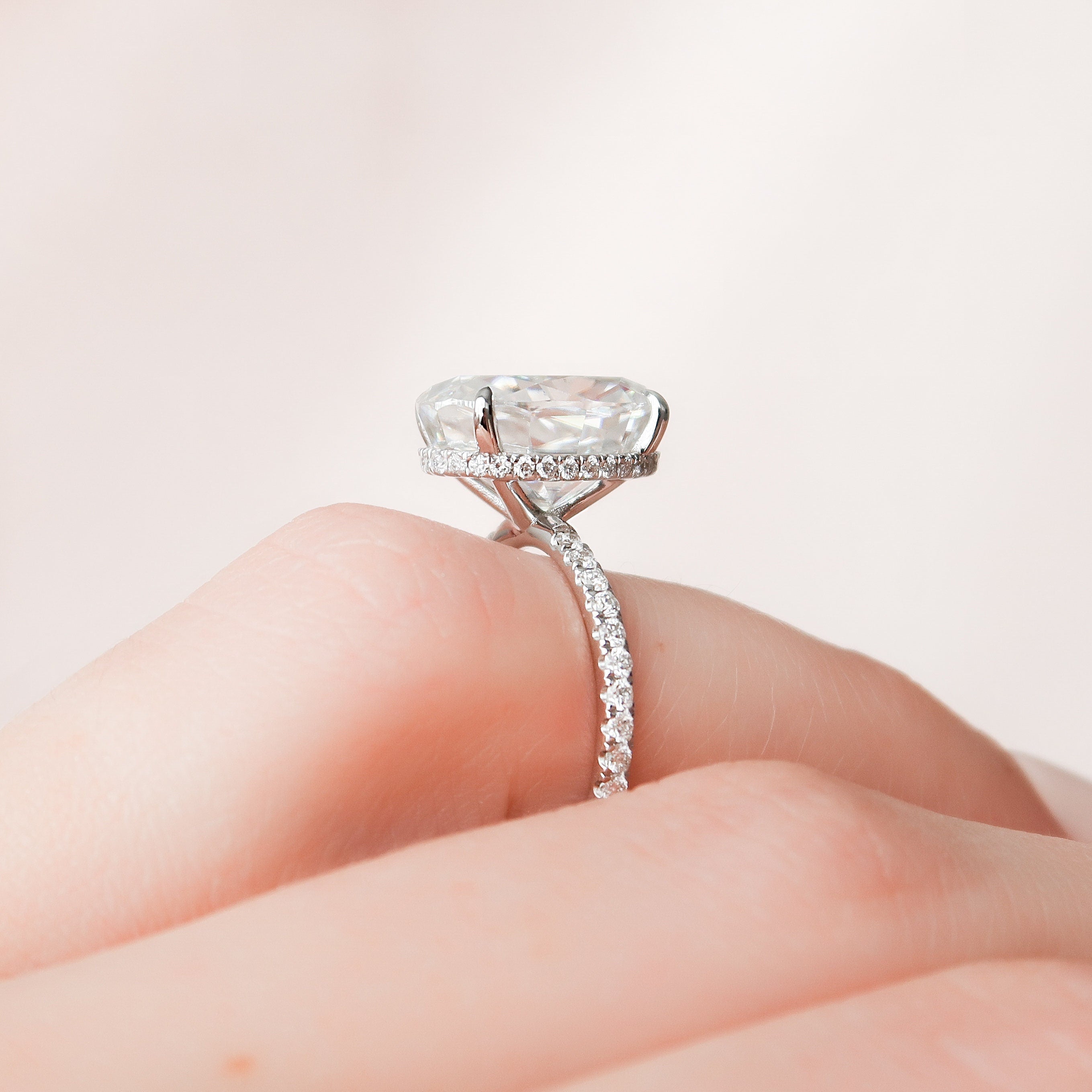 Large Carat Moissanite Ring