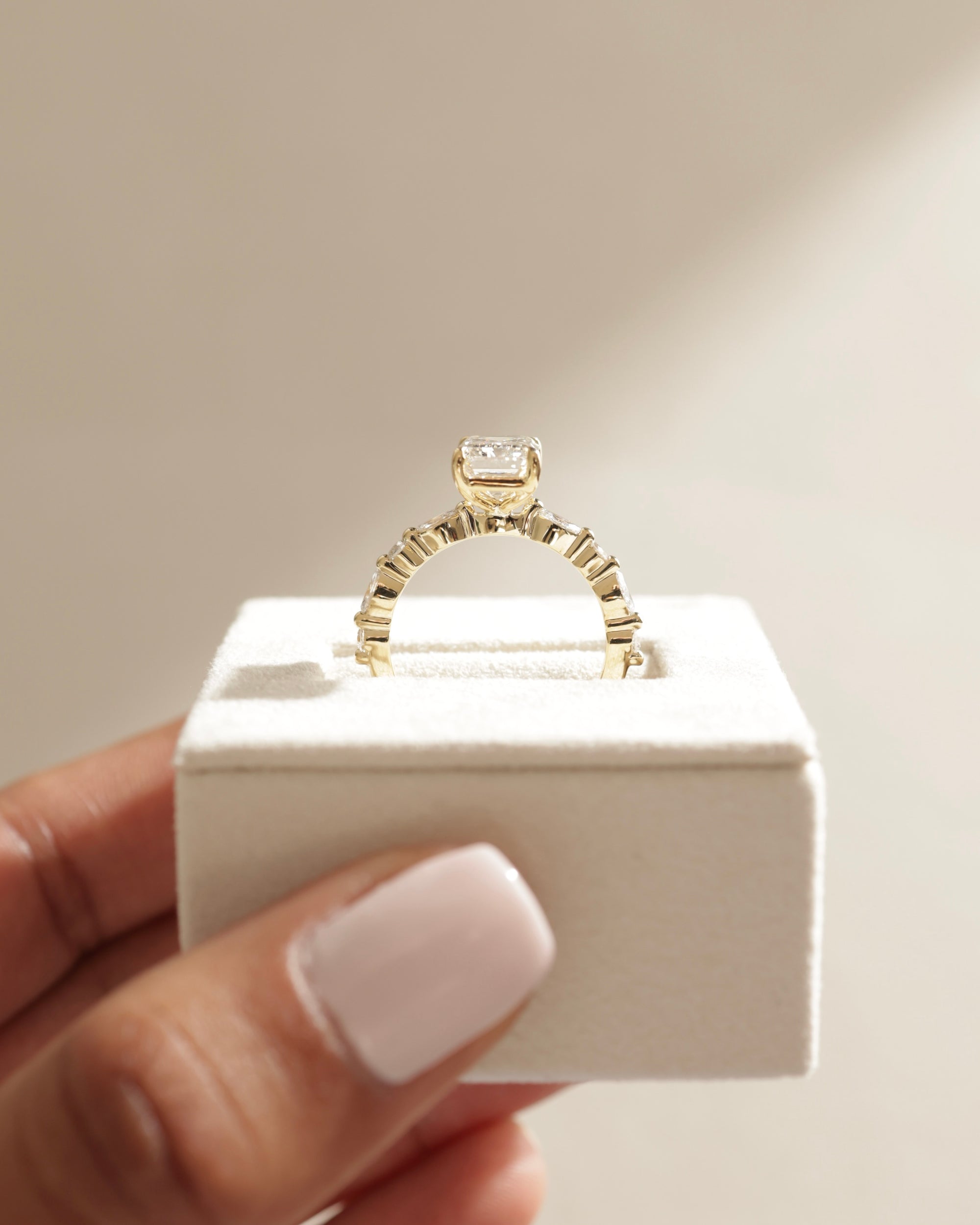 Pave Setting Moissanite Ring