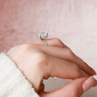 Cushion Cut Moissanite Diamond Ring