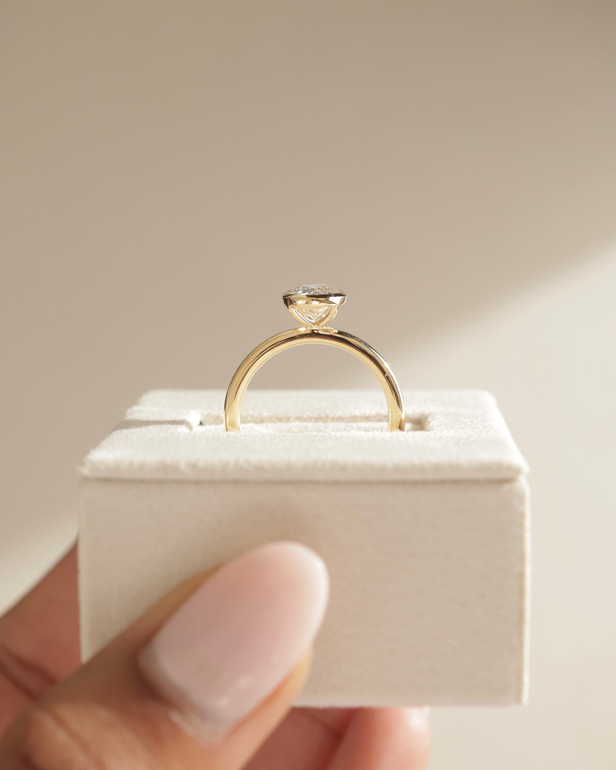 Pear Shaped Moissanite Ring
