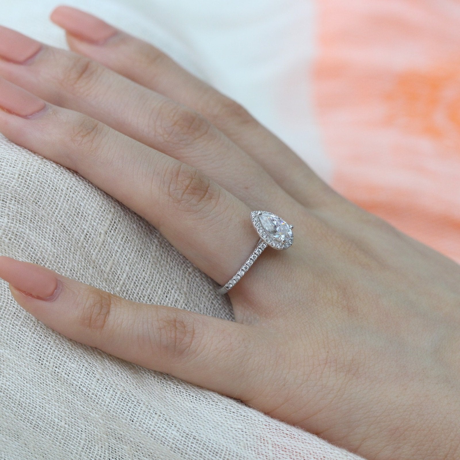Moissanite Engagement Ring for Her