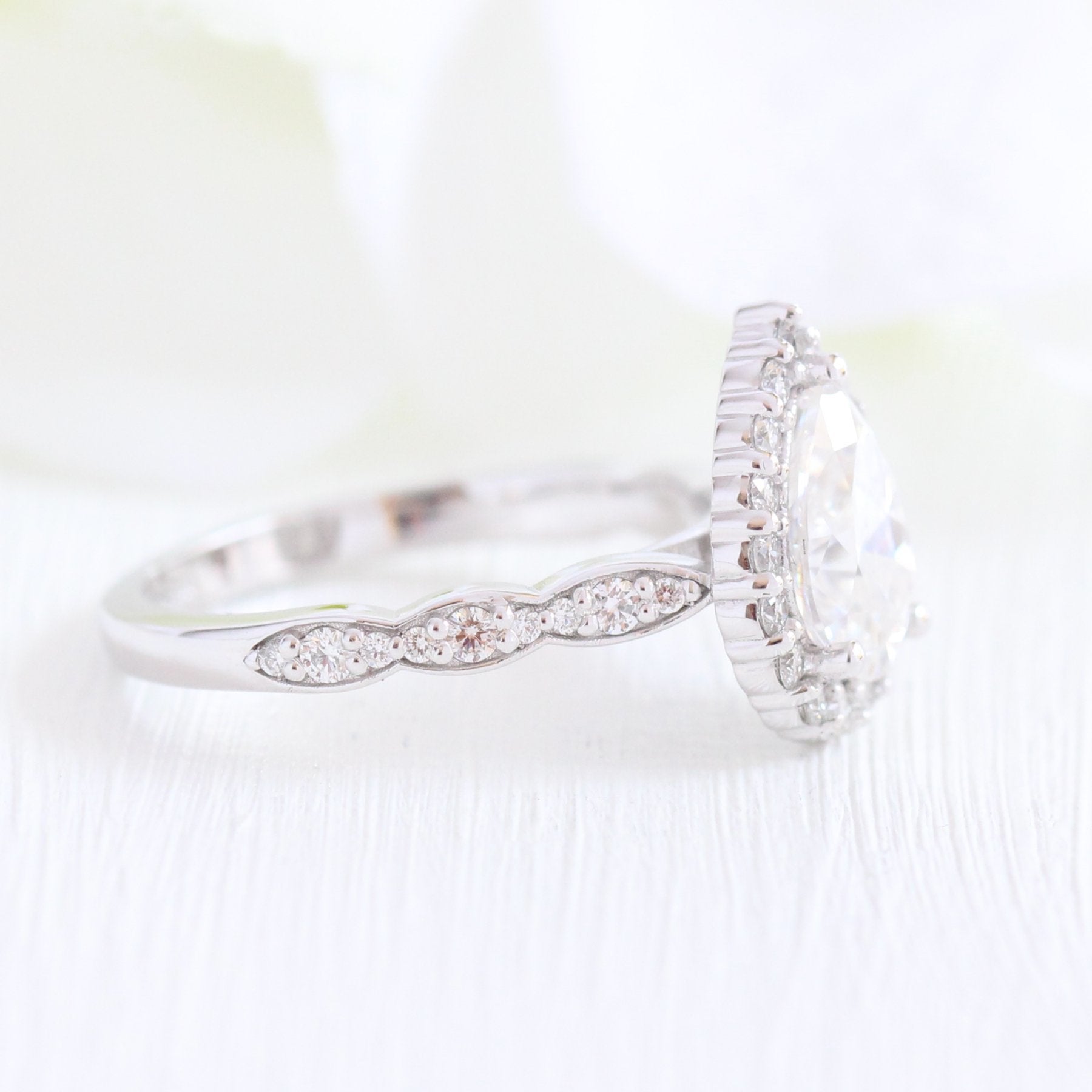 Moissanite Engagement Ring for Her