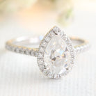 Pear Cut Diamond Halo Ring