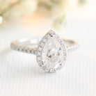 Pear Moissanite Engagement Ring