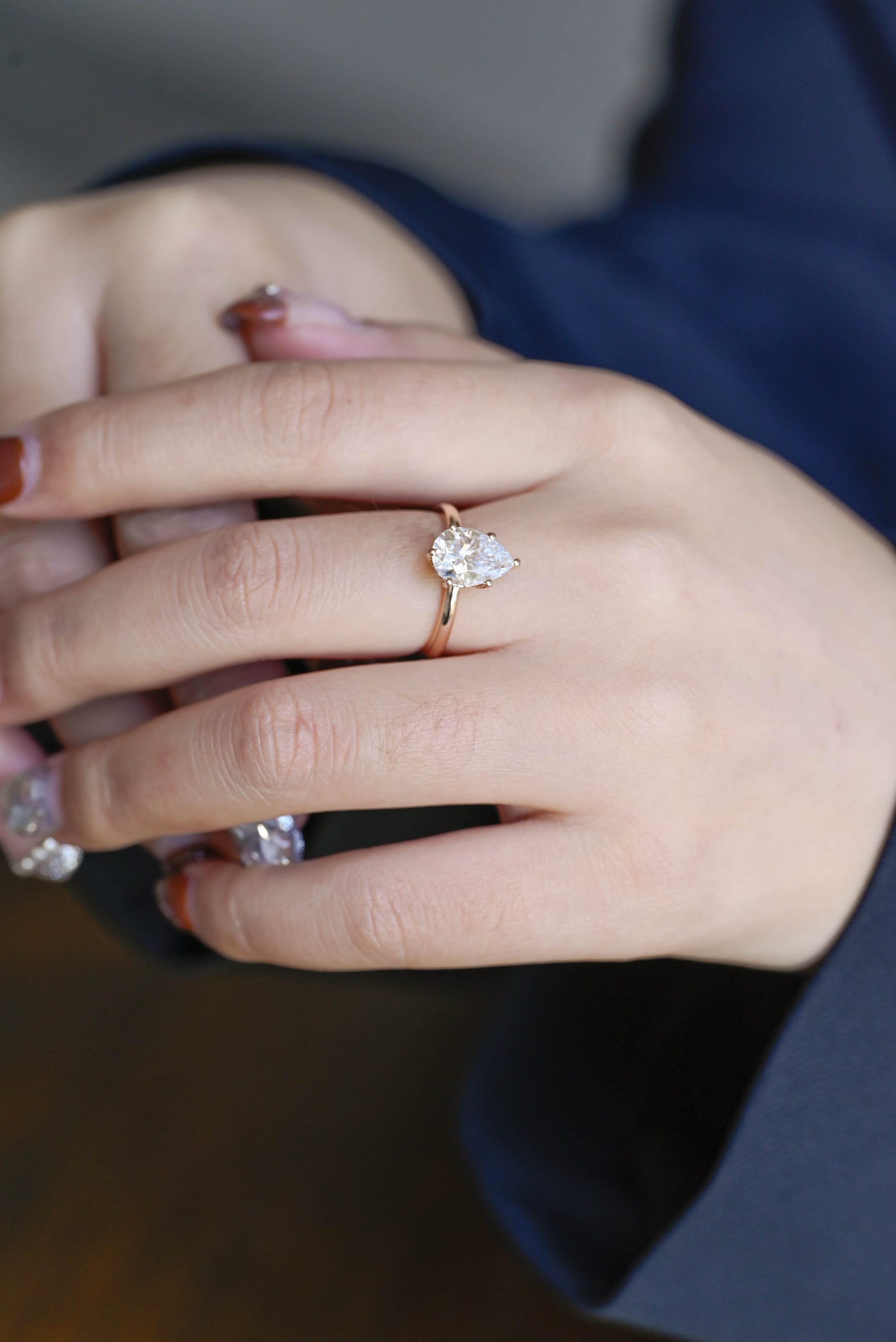Diamond Accent Moissanite Ring