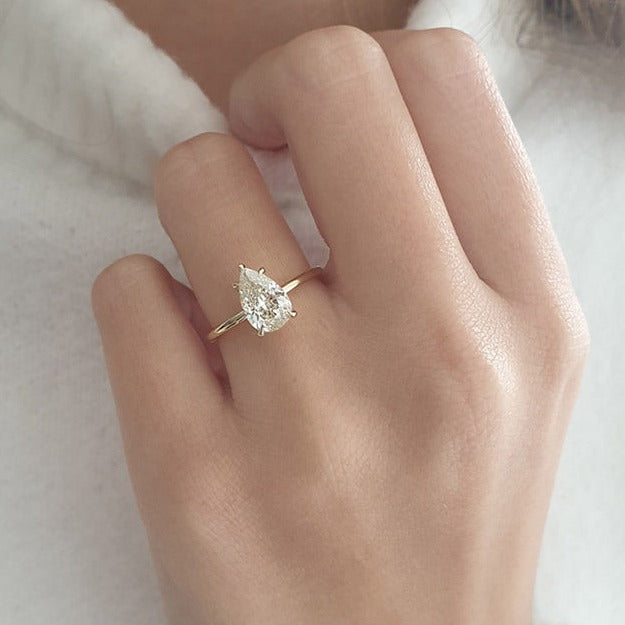 Moissanite Solitaire Engagement Ring