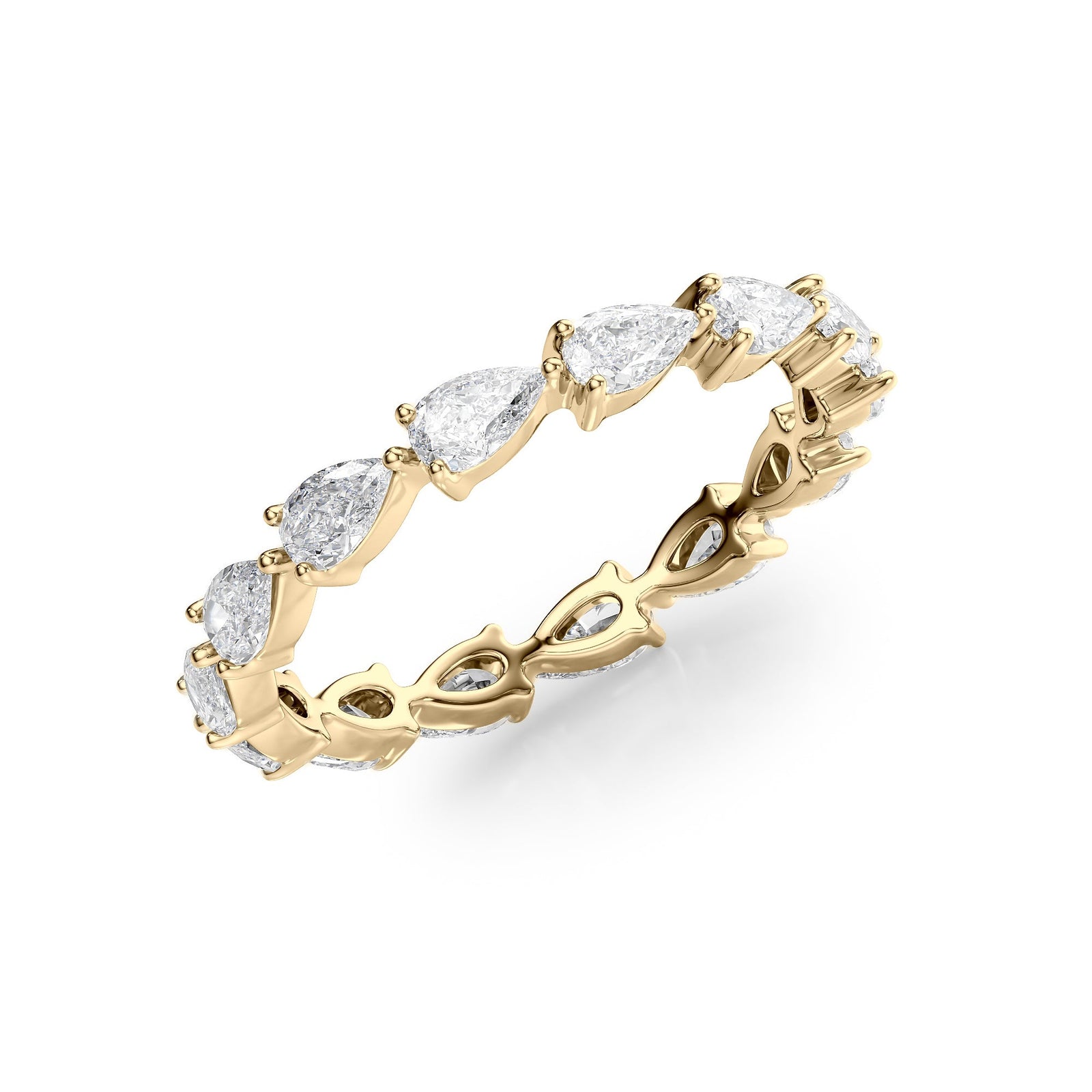 Pear Diamond Eternity Band