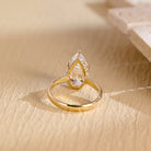 Pear Cut Hidden Halo Ring